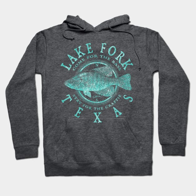 Lake Fork, Texas, Crappie Fishing Hoodie by jcombs